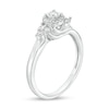 Thumbnail Image 3 of Previously Owned - 1/4 CT. T.W. Diamond Frame Tri-Sides Promise Ring in 10K White Gold