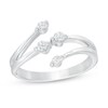 Thumbnail Image 1 of Previously Owned - 1/4 CT. T.W. Diamond Four Stone Bypass Ring in 10K White Gold