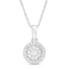 Thumbnail Image 1 of Previously Owned - 1/4 CT. T.W. Diamond Double Frame Pendant in 10K White Gold