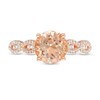 Thumbnail Image 3 of Previously Owned - Morganite and 1/3 CT. T.W. Diamond Braid Engagement Ring in 14K Rose Gold