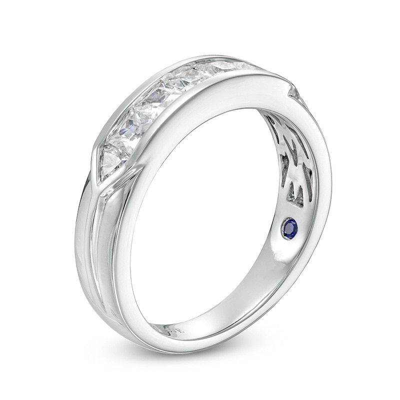 Main Image 3 of Previously Owned - Vera Wang Men's Limited Edition 1-1/3 CT. T.W. Diamond Wedding Band in 14K White Gold