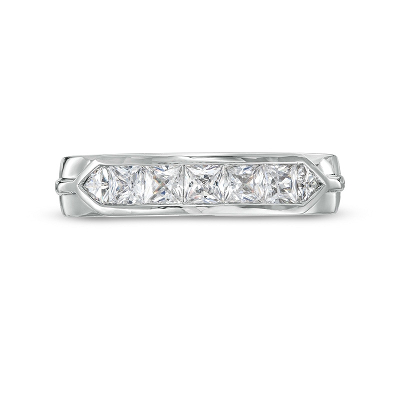 Main Image 4 of Previously Owned - Vera Wang Men's Limited Edition 1-1/3 CT. T.W. Diamond Wedding Band in 14K White Gold