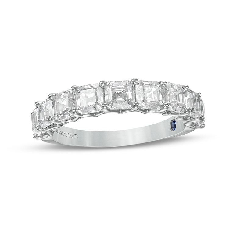 Main Image 1 of Previously Owned - Vera Wang Love Collection 2-3/8 CT. T.W. Asscher-Cut Diamond Anniversary Band in 14K White Gold