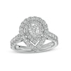 Thumbnail Image 1 of Previously Owned - 1-1/2 CT. T.W. Pear-Shaped Diamond Double Frame Engagement Ring in 14K White Gold (I/SI2)