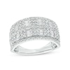 Thumbnail Image 1 of Previously Owned - 1 CT. T.W. Baguette and Round Diamond Multi-Row Anniversary Band in 10K White Gold