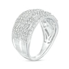Thumbnail Image 3 of Previously Owned - 1 CT. T.W. Baguette and Round Diamond Multi-Row Anniversary Band in 10K White Gold