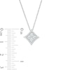 Thumbnail Image 3 of Previously Owned - 1 CT. T.W. Princess Multi-Diamond Frame Concave Pendant and Stud Earrings Set in 10K White Gold