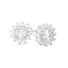 Thumbnail Image 1 of Previously Owned - 1/4 CT. T.W. Diamond Frame Sunburst Stud Earrings in 10K White Gold