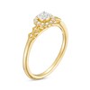 Thumbnail Image 3 of Previously Owned - 1/5 CT. T.W. Diamond Flower Frame Geometric Sides Promise Ring in 10K Gold
