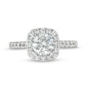Thumbnail Image 4 of Previously Owned - 1-1/2 CT. T.W. Lab-Grown Diamond Cushion Frame Engagement Ring in 10K White Gold (F/SI2)
