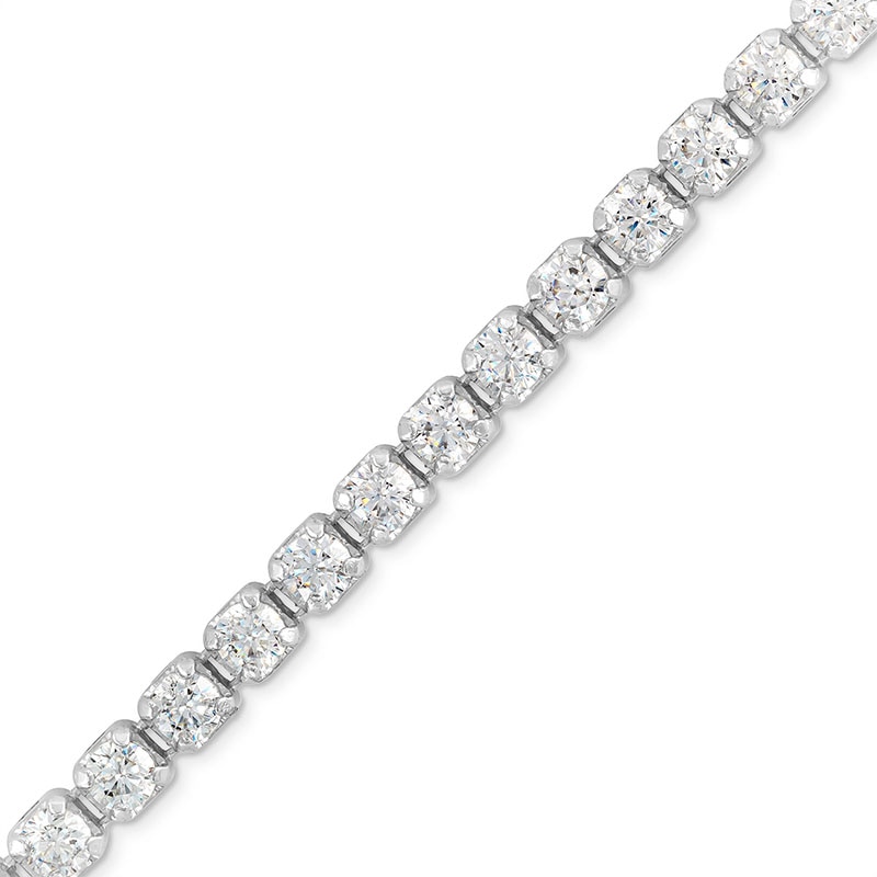 Main Image 1 of Previously Owned - 1 CT. T.W. Lab-Grown Diamond Tennis Bracelet in 14K White Gold (F/SI2)