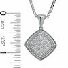 Thumbnail Image 2 of Previously Owned - 1/2 CT. T.W. Diamond Pavé Square Pendant in Sterling Silver