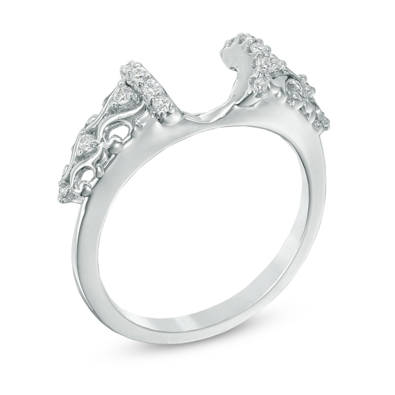 Main Image 2 of Previously Owned - 1/6 CT. T.W. Diamond Solitaire Enhancer in 14K White Gold