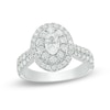 Thumbnail Image 1 of Previously Owned - Love's Destiny by Peoples 1-1/2 CT. T.W. Oval Diamond Frame Engagement Ring in 14K Two-Tone Gold