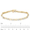 Thumbnail Image 4 of Previously Owned - 2 CT. T.W. Baguette and Round Multi-Diamond Diamond Infinity Link Bracelet in 10K Gold - 7.25"
