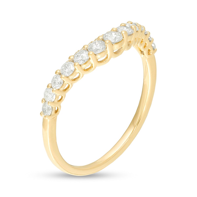 Main Image 2 of Previously Owned - 1/2 CT. T.W. Diamond Contour Anniversary Band in 10K Gold