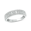 Thumbnail Image 1 of Previously Owned - 1/2 CT. T.W. Baguette and Round Diamond Vintage-Style Anniversary Band in 10K White Gold