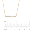 Thumbnail Image 4 of Previously Owned - Remixed Reimagined 1/5 CT. T.W. Diamond Horizontal Bar Necklace in 10K Gold