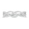 Thumbnail Image 4 of Previously Owned - 1/5 CT. T.W. Diamond Loose Braid Ring in 10K White Gold