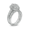 Thumbnail Image 3 of Previously Owned - 2 CT. T.W. Multi-Diamond Oval Diamond Frame Bridal Set in 14K White Gold