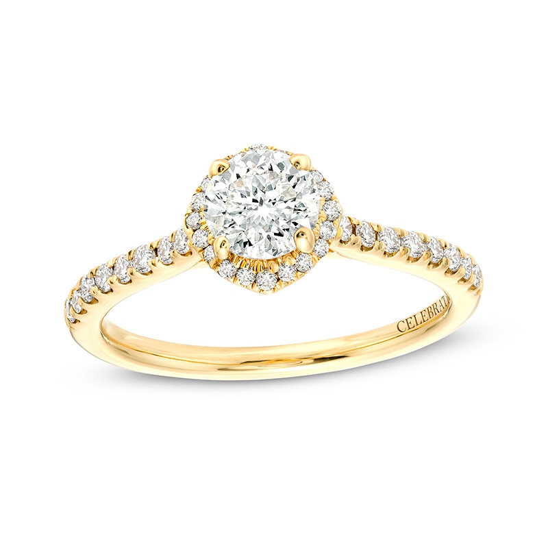 Main Image 1 of Previously Owned - Celebration Infinite™ 1 CT. T.W.  Diamond Frame Engagement Ring in 14K Gold (I/SI2)