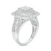 Thumbnail Image 3 of Previously Owned - 2 CT. T.W. Princess Multi-Diamond Double Frame Vintage-Style Engagement Ring in 10K White Gold