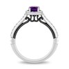 Thumbnail Image 3 of Previously Owned - Enchanted Disney Villains Ursula Amethyst and 1/3 CT. T.W. Diamond Frame Ring in 14K White Gold