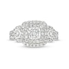 Thumbnail Image 4 of Previously Owned - 1 CT. T.W. Diamond Square Teardrop Sides Past Present Future® Engagement Ring in 10K White Gold