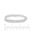 Thumbnail Image 4 of Previously Owned - 2 CT. T.W. Diamond Cuban Curb Chain Bracelet in Sterling Silver - 8.5"