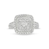 Thumbnail Image 4 of Previously Owned - 1 CT. T.W. Diamond Triple Cushion Frame Multi-Row Vintage-Style Engagement Ring in 10K White Gold