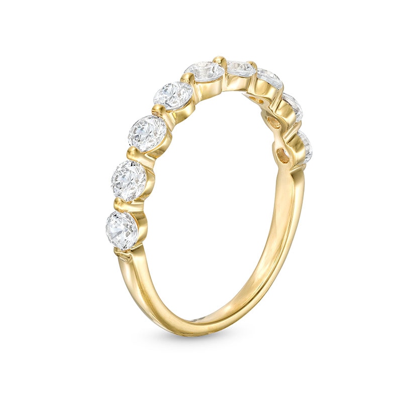 Main Image 3 of Previously Owned - 1 CT. T.W. Diamond Nine Stone Band in 14K Gold (I/I2)