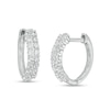 Thumbnail Image 1 of Previously Owned - 1/2 CT. T.W.  Lab-Grown Multi-Diamond Hoop Earrings in 14K White Gold (F/SI2)