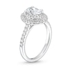 Thumbnail Image 3 of Previously Owned - 1-1/2 CT. T.W. Oval Lab-Grown Diamond Double Frame Engagement Ring in 14K White Gold (F/SI2)