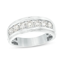 Previously Owned - 1-1/5 CT. T.W. Diamond Seven Stone Wedding Band in 10K White Gold