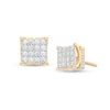 Thumbnail Image 1 of Previously Owned - 1/2 CT. T.W. Square Multi-Diamond Stud Earrings in 10K Gold
