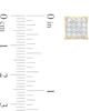 Thumbnail Image 3 of Previously Owned - 1/2 CT. T.W. Square Multi-Diamond Stud Earrings in 10K Gold