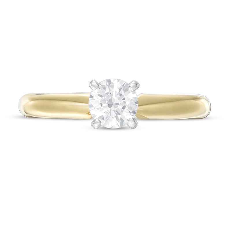 Main Image 4 of Previously Owned - 1/2 CT. T.W. Diamond Solitaire Engagement Ring in 14K Gold (I/I2)