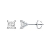 Thumbnail Image 2 of Previously Owned - 1 CT. T.W. Princess-Cut Diamond Solitaire Stud Earrings in 14K White Gold (I/I1)