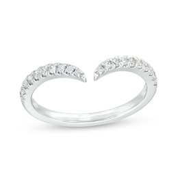 Previously Owned - 1/4 CT. T.W. Diamond Open Contour Anniversary Band in 14K White Gold - Size 7