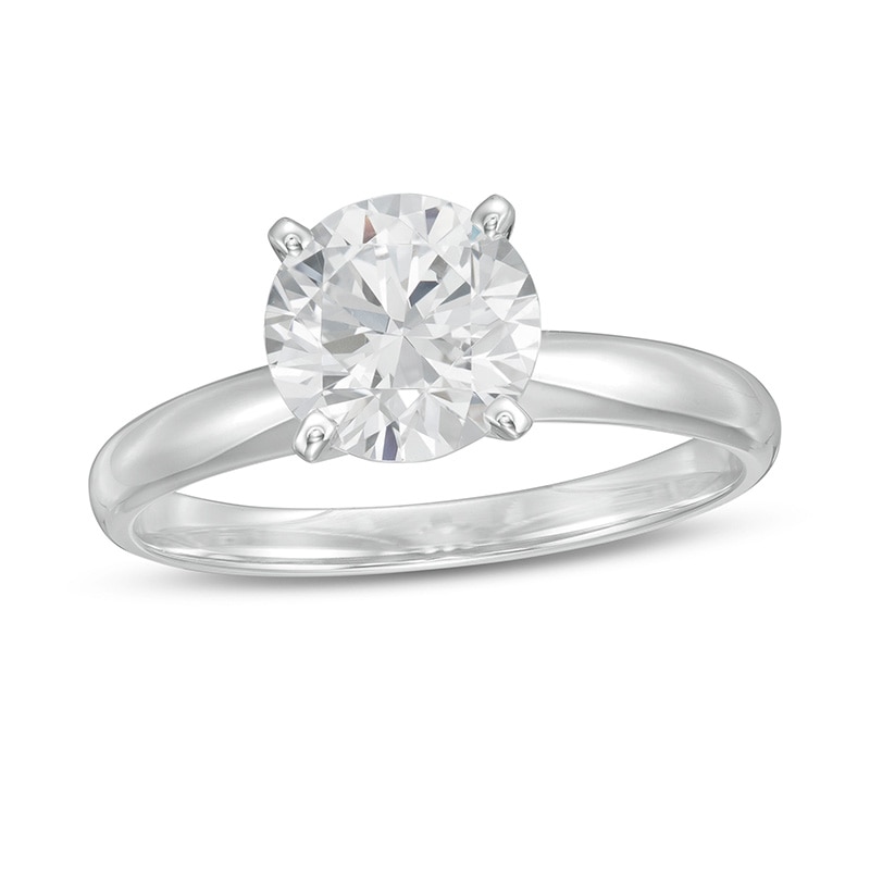 Main Image 1 of Previously Owned - 1-1/2 CT. Lab-Grown Diamond Solitaire Engagement Ring in 14K White Gold (F/VS2)