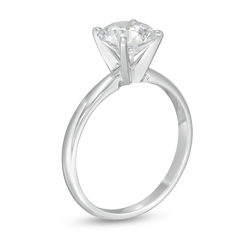 Main Image 3 of Previously Owned - 1-1/2 CT. Lab-Grown Diamond Solitaire Engagement Ring in 14K White Gold (F/VS2)