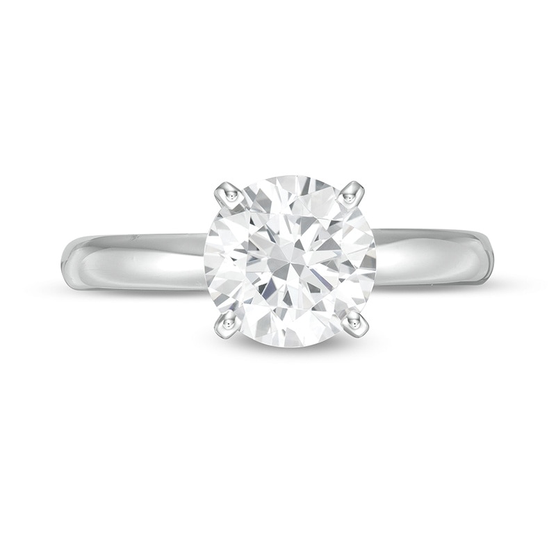 Main Image 4 of Previously Owned - 1-1/2 CT. Lab-Grown Diamond Solitaire Engagement Ring in 14K White Gold (F/VS2)