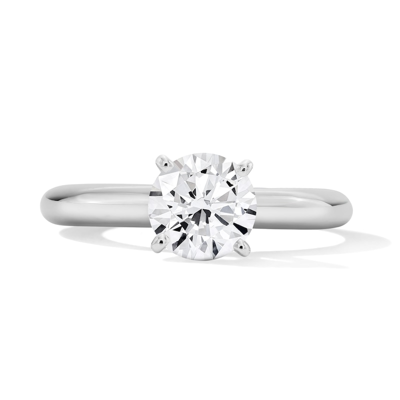 Main Image 1 of Previously Owned - 1 CT. Lab-Grown Diamond Solitaire Engagement Ring in 14K White Gold (I/SI2)