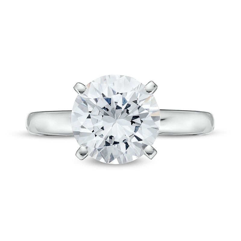 Main Image 3 of Previously Owned - 3 CT. Lab-Grown Diamond Solitaire Engagement Ring in 14K White Gold (I/SI2)