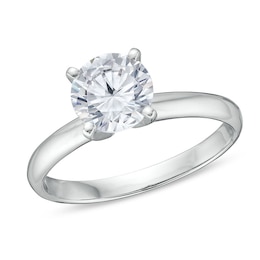 Previously Owned - 1-1/2 CT. Lab-Grown Diamond Solitaire Engagement Ring in 14K White Gold (I/SI2)