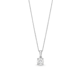 Previously Owned - 3/4 CT. Lab-Grown Diamond Solitaire Pendant in 14K White Gold (I/SI2)