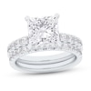 Thumbnail Image 1 of Previously Owned - 4.29 CT. T.W. Princess-Cut Lab-Grown Diamond Bridal Set in 14K White Gold (F/VS2)