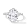 Thumbnail Image 1 of Previously Owned - 3-1/2 CT. T.W. Oval Lab-Grown Diamond Frame Engagement Ring in 14K White Gold (F/VS2)
