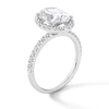 Thumbnail Image 2 of Previously Owned - 3-1/2 CT. T.W. Oval Lab-Grown Diamond Frame Engagement Ring in 14K White Gold (F/VS2)