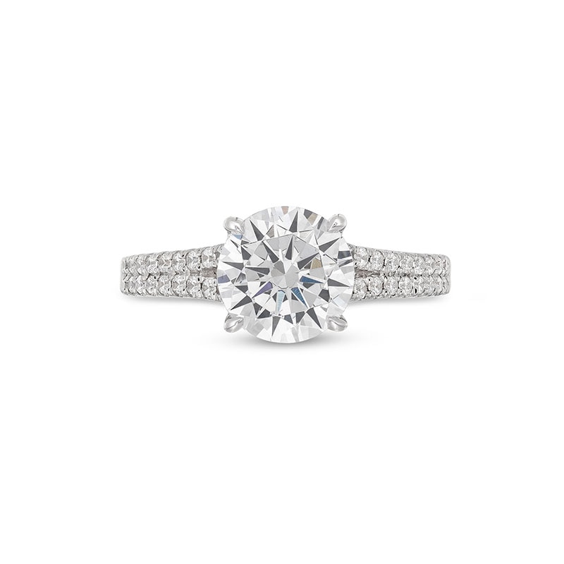 Main Image 3 of Previously Owned - 2-1/3 CT. T.W. Lab-Grown Diamond Split Shank Engagement Ring in 14K White Gold (I/SI2)